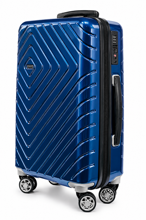Blue Ridge Super Sheen Overhead Hard Shell Spinner Suitcase 55x40x20cm Blue