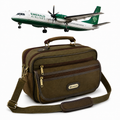 Under Seat Cabin Bag Small 30x25x20cm Olive Tan Faux Suede
