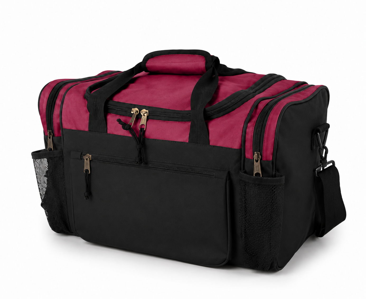 Under Seat Cabin Bag 6 Pockets- Fits All Major Airlines 40x30x20cm Burgundy
