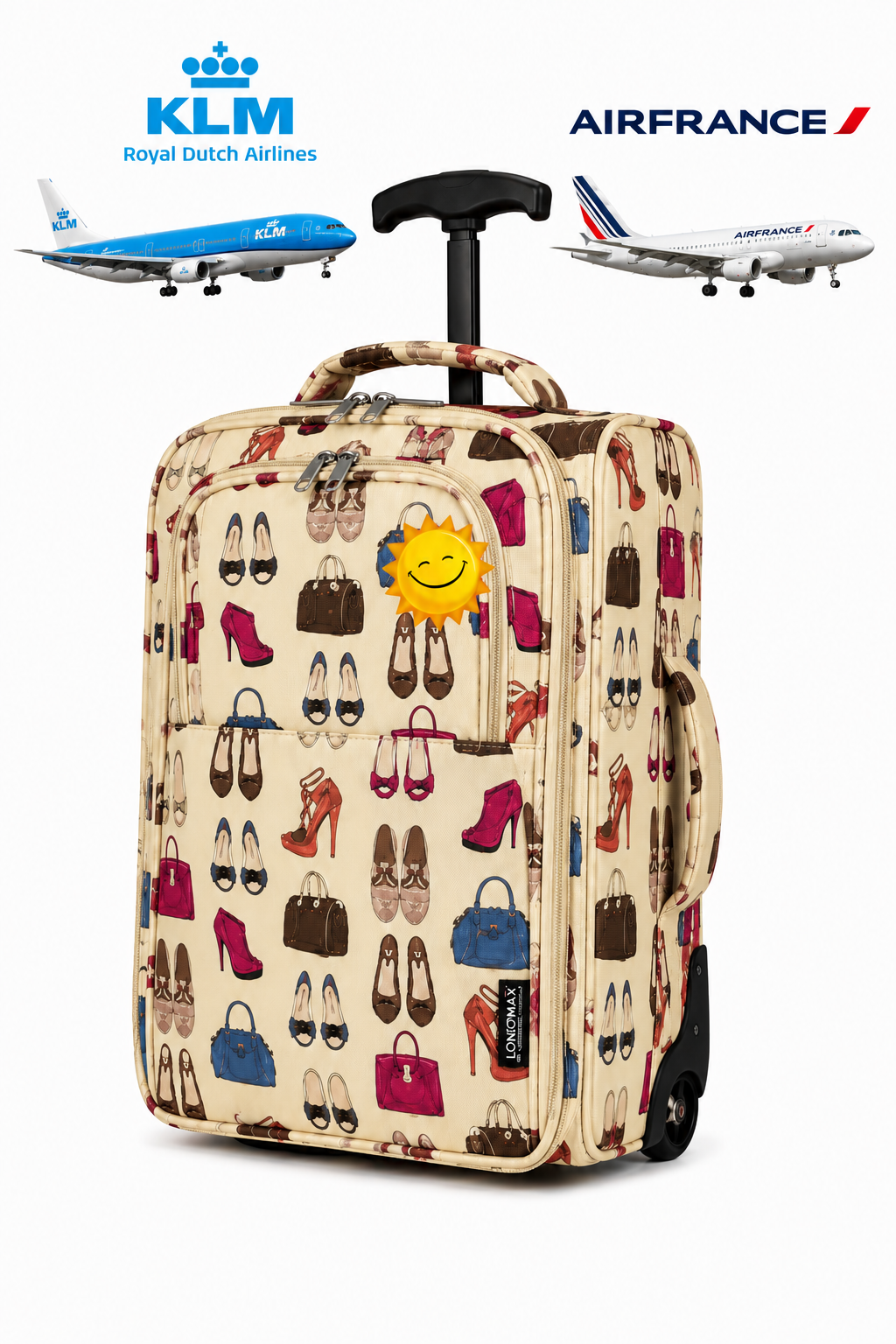 Full Size Overhead Cabin Bag (55x40x20cm) Cream Beige