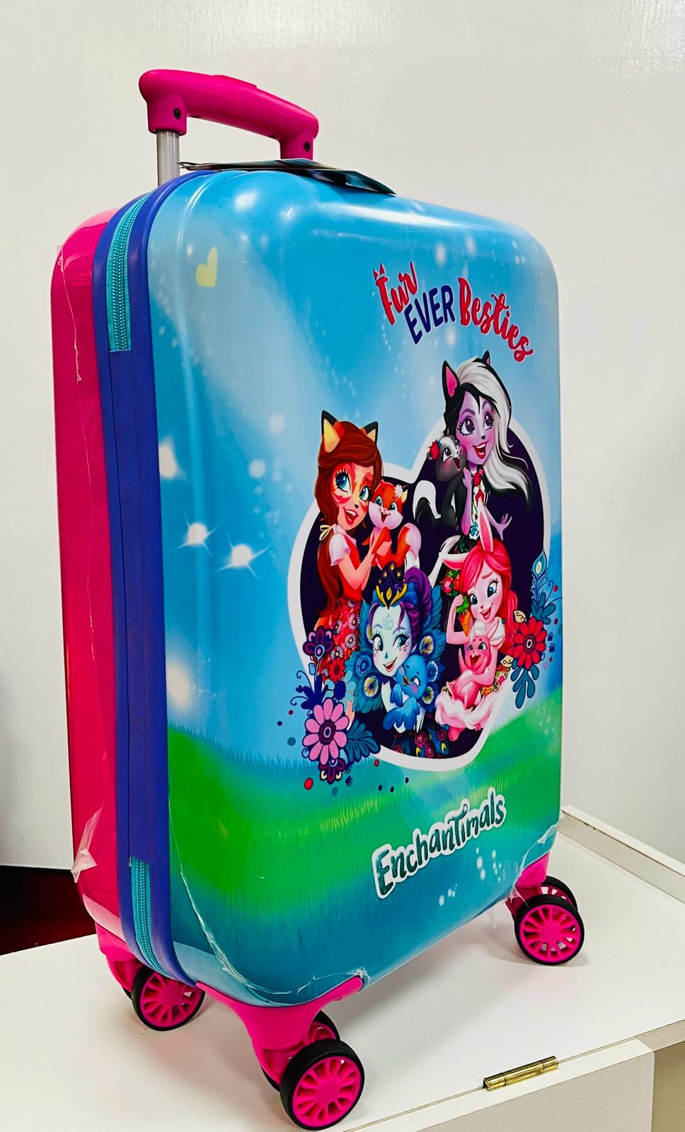 Disney Fur Ever Besties Overhead Cabin Bags 55x35x20cm Florida Pink and Blue