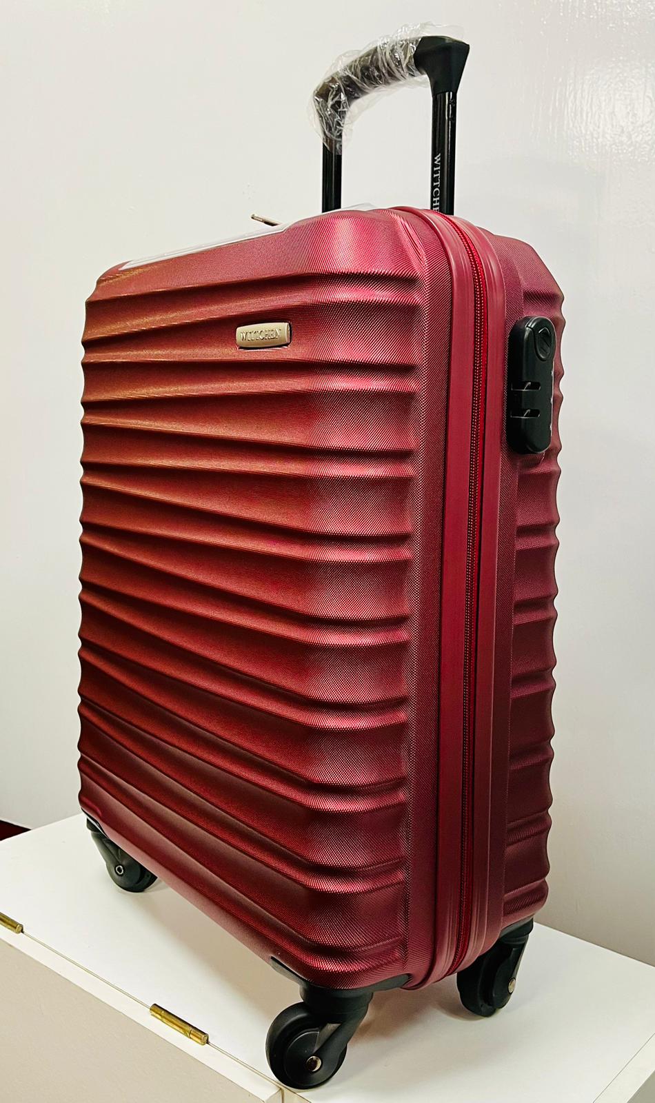 Full Size Overhead Cabin Bag 55x40x20cm 2.5Kg Wittchen Hard Shell Burgundy