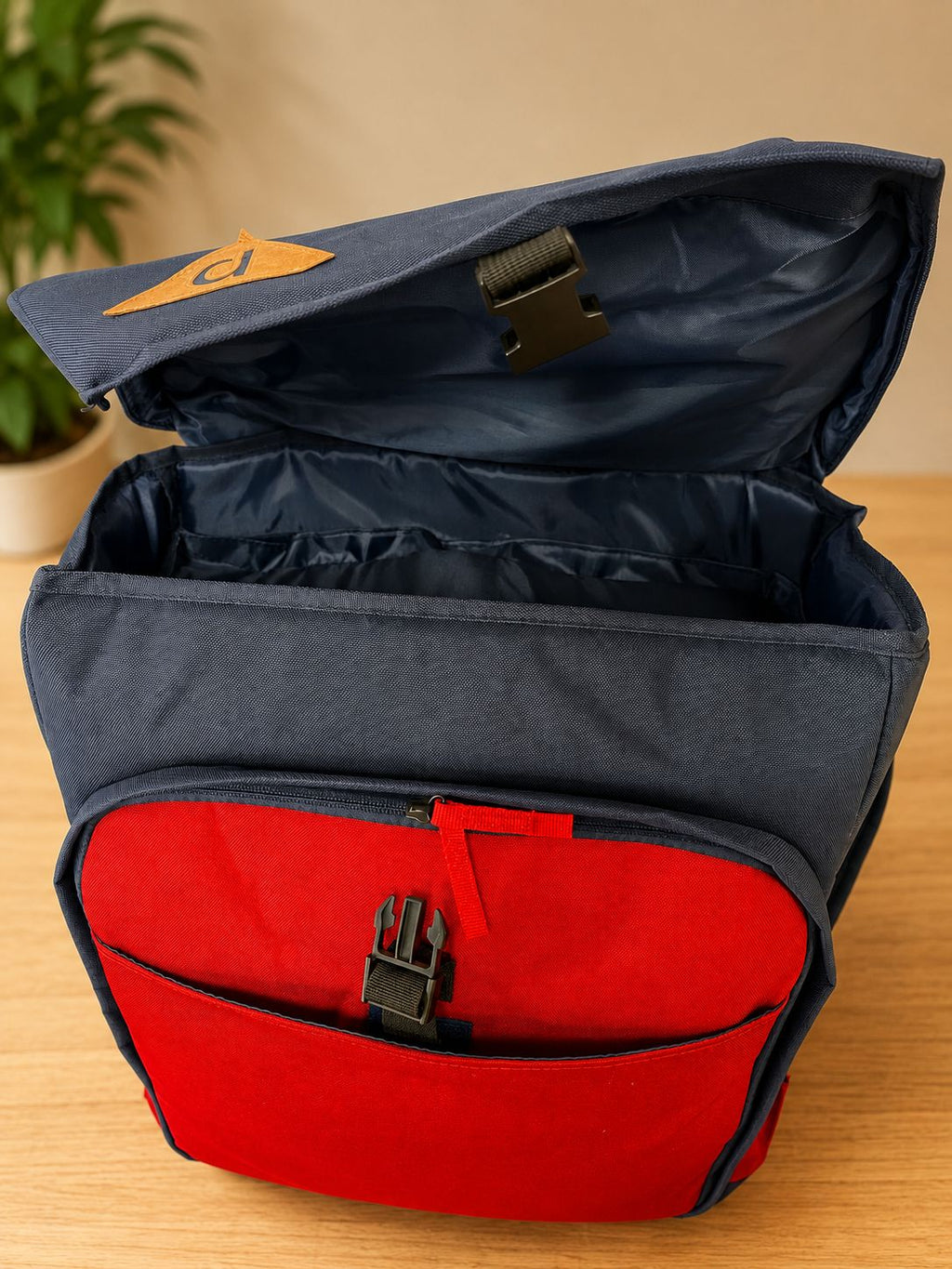 Carry on Overhead Roll-Top Cabin Backpack 55x40x20cm 1.0 Kg Dussel Red and Blue
