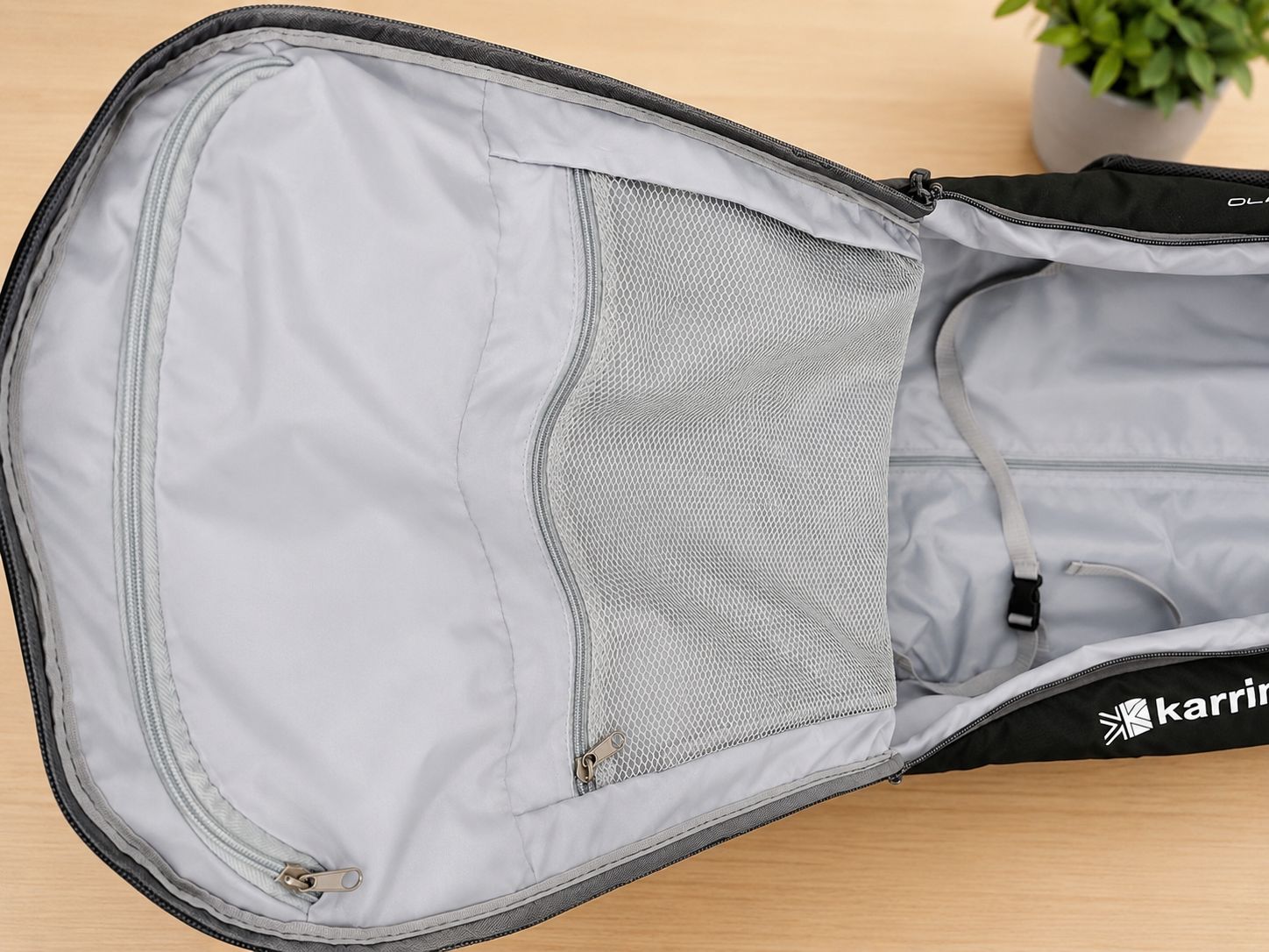 Overhead Cabin Trolley Backpack 55x40x20cm Karrimor Transit 40 Litre  2.5 Kg  Black/Grey