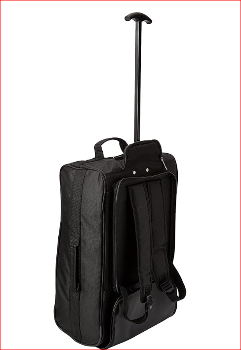 Overhead Cabin Trolley Backpack 55x35x20cm (Expandable to 55x40x20cm) 1.65 Kg Classic Black